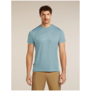 Чоловіча функціональна футболка Icebreaker Merino Blend 125 Cool-Lite™ Sphere SS Tee Across the Peaks блакитний FLINT BLUE