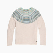Жіночий светр Royal Robins Westlands Fairisle Crew бежевий Chalk Htr Manzanita Pt