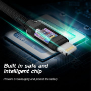 Кабель для зарядки і передачі даних Swissten Textile USB-C / Lightning 2 m