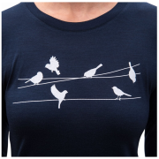 Жіноча функціональна футболка з д. рукавом Sensor Merino Active Songbirds