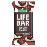 Батончик Lifefood Lifebar Oat Snack čokoládový s lískovými oříšky BIO 40 g
