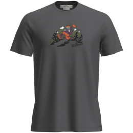 Чоловіча функціональна футболка Icebreaker M Mer 150 Tech Lite SS Tee Catch Me Outs темно-сірий Obsidian
