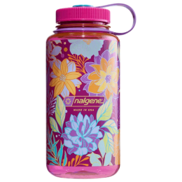 Пляшка Nalgene Wide Mouth Psychedelic Botanical 1000 ml рожевий Magenta/Botanical Florals