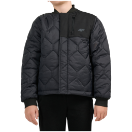 Дитяча софтшелова куртка 4F Jacket M324 Deep Black чорний Deep Black
