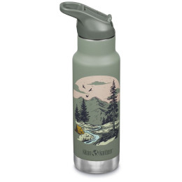 Дитячий термос Klean Kanteen Insulated Kid Classic Narrow 12oz (w/Flip Seal Sport Cap) зелений mountain scape