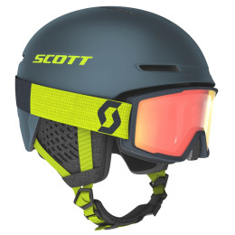 Комплект шолом та маска Scott Helmet Track + brýle Factor сірий/зелений storm grey/ultralime yellow
