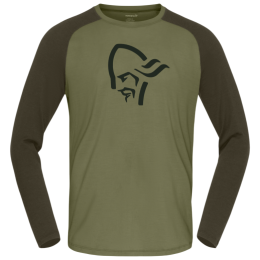 Чоловіча функціональна футболка Norrona femund pureUll Long Sleeve оливковий Loden Green