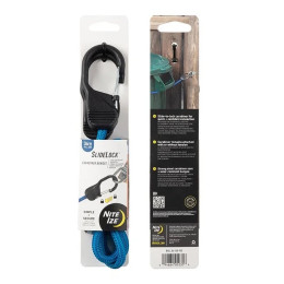 Джгут гумовий з гачками Nite Ize Slide Lock Carabiner Bungee 36" синій Modrá