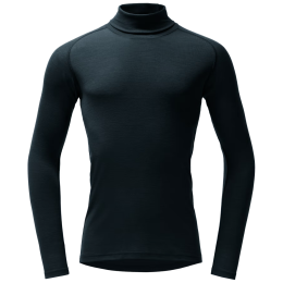 Чоловіча функціональна футболка Devold Adventure Merino 190 H.Neck Man темно-синій Ink
