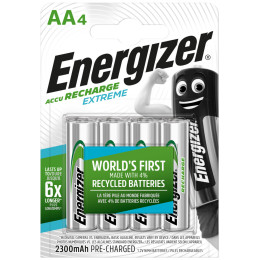 Зарядний ліхтарик Energizer AA / HR6 - 2300 mAh срібний