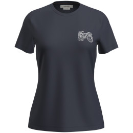 Жіноча функціональна футболка Icebreaker W Mer 150 Tech Lite SS Tee Adventure Rid темно-синій Midnight Navy