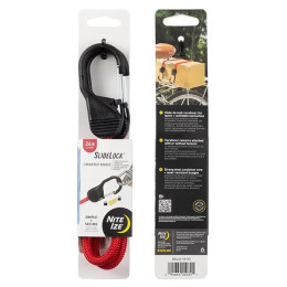 Джгут гумовий з гачками Nite Ize Slide Lock Carabiner Bungee 24" червоний Červená