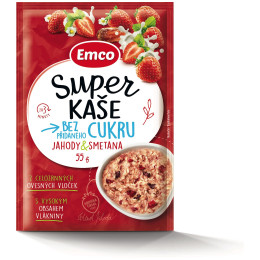 Каша Emco Супер каша полуниця/вершки, 55 г