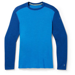 Чоловіча функціональна футболка Smartwool M Classic Thermal Merino Base Layer Crew Boxed синій Blueberry Hill-Laguna Blue