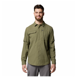 Чоловіча футболка Columbia Skien Valley™ Long Sleeve Shirt темно-зелений Stone Green