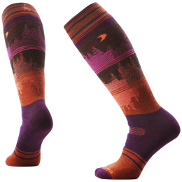 Гірськолижні шкарпетки Smartwool W Snowboard Full Cushion Twilight фіолетовий/помаранчевий PURPLE IRIS