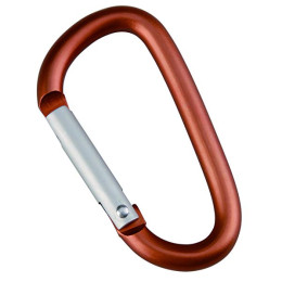 Munkees karabina s pojistkou ve tvaru D 6x60 mm mix barev