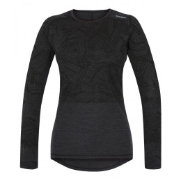 Жіноча функціональна футболка Husky Merino 100 довгий рукав L чорний