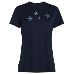 Жіноча футболка Icebreaker Women Merino 150 Tech Lite SS Tee Bird Transit темно-синій Midnight Navy