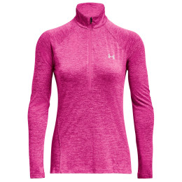 Жіноча функціональна футболка Under Armour Tech 1/2 Zip - Twist рожевий