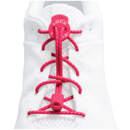 Шнурки для взуття Lock Laces Original рожевий Hot Pink