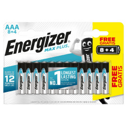 Акумулятор Energizer Max Plus AAA/12 8+4 срібний