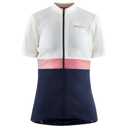 Жіноча велофутболка Craft CORE Endur білий/синій