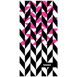 Rychleschnoucí ručník Towee Dynamica 50x100 cm růžová/černá Dynamica