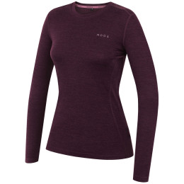 Жіноча футболка MOOA MerinoSilk 160 long темно-фіолетовий dark purple melange
