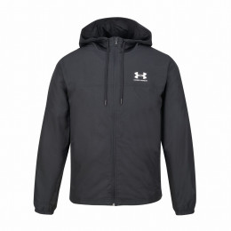 Чоловіча куртка Under Armour Rival Wvn Windbreaker чорний Black/Black/White