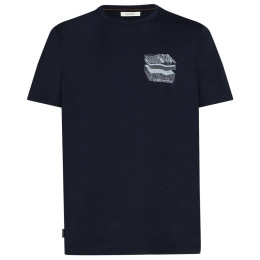 Чоловіча футболка Icebreaker Men Merino 150 Tech Lite SS Tee Evolving Layers темно-синій Midnight Navy