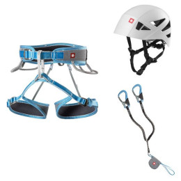 Ферратовий набір Ocún Via Ferrata Twist Tech Eco Captur Lite Swivel Shard Set сірий/синій Grey / Blue
