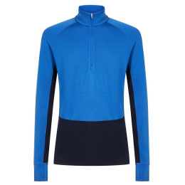 Чоловіча функціональна футболка Icebreaker Men Mer 260 ZoneKnit LS Half Zip синій Midnavy/Lazu/Cb