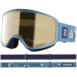 Дитячі гірськолижні окуляри Salomon Rio синій Smoke Blue