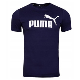 Чоловіча футболка Puma ESS Logo Tee темно-синій Blue