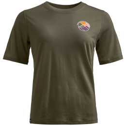 Жіноча футболка Ortovox 140 Cool Round Landscape T-shirt темно-зелений Dark Wild Herbs