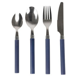 Příbory Bo-Camp Cutlery Set 4 kusy pro 1 osobu modrá navy