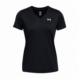 Жіноча функціональна футболка Under Armour Tech SSV - Solid чорний Black/White