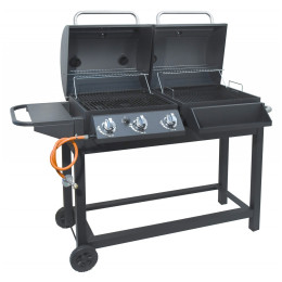 Гриль Cattara Duet 2 in1 газ/деревне вугілля чорний