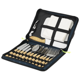 Набір столових приборів Outwell Morella Picnic Cutlery Set коричневий/срібний Blue