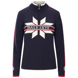 Жіночий светр Dale of Norway Nåle Fem Sweater синій/білий Navy Offwhite Red Rose