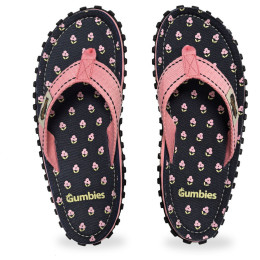 Жіночі шльопанці Gumbies Primrose чорний/рожевий Primrose