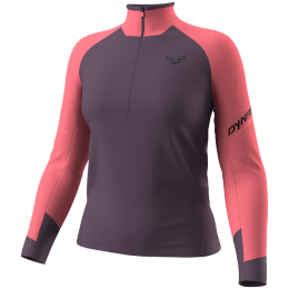 Жіноча функціональна футболка Dynafit Alpine L/S 1/2 Zip Tee W рожевий 6171 - cabana/6A90