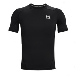 Чоловіча функціональна футболка Under Armour HG Armour Comp SS чорний Black//White