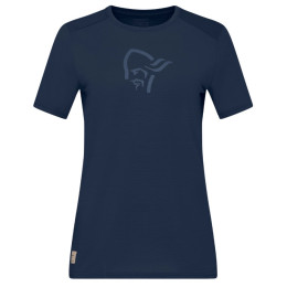 Жіноча футболка Norrona femund equaliser merino T-shirt темно-синій Indigo Night