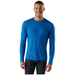 Чоловіча функціональна футболка Smartwool M Classic Thermal Merino Base Layer Crew синій NIVAL BLUE