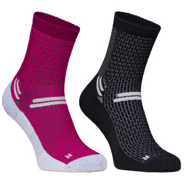Шкарпетки High Point Trek 4.0 Lady Socks (Double pack) чорний/рожевий