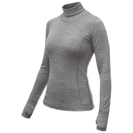 Жіноча функціональна футболка Sensor Merino Bold Roll Neck dl.rukáv сірий