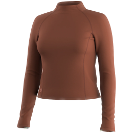 Жіноча функціональна футболка Smartwool Women's Active Merino Movement Mock Neck теракотовий Burnt Sienna