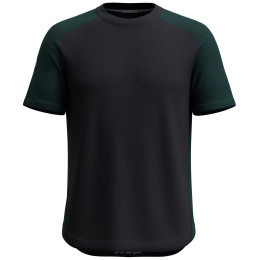 Чоловіча футболка Smartwool M Active Mesh Short Sleeve чорний/зелений evergreen/black